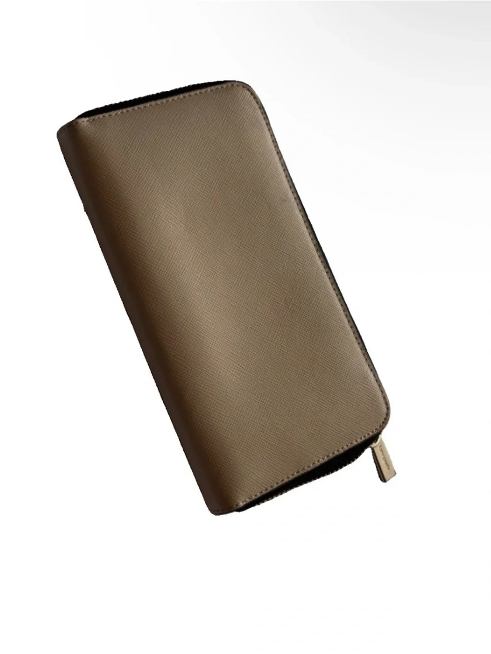 kate spade Two-Tone Tan and Black Zip Wallet with Gold Logo